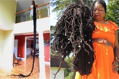 ಈ ಮಹಿಳೆಯ ಕೂದಲಿನ ಉದ್ದ 55 ಅಡಿ !